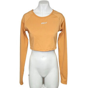 ECHT Women's Long Sleeve Crop Top Size Large  Athletic Activewear